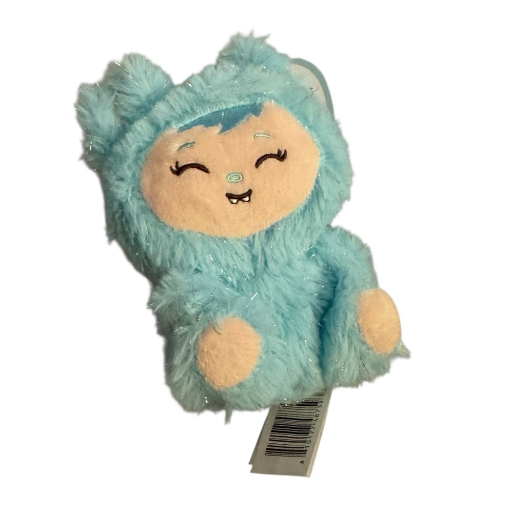 LaBabies XiXi Plush Doll | Turquoise Sparkle Bear | Mini Clip Stuffed Toy
